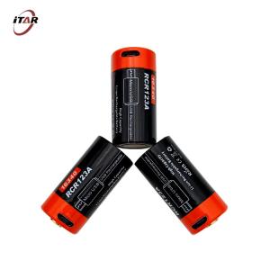 Wholesale 16340 Li Ion Rechargeable Batteries 700mAh 2.59Wh 3.7 Volt For Electronic Fans from china suppliers