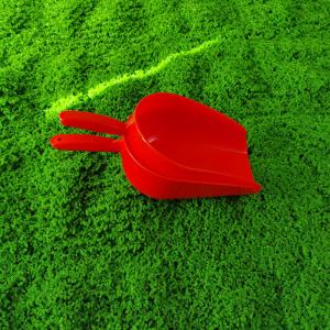 Wholesale Eco Friendly Long Handle Orange Plastic Feed Shovel For Animal Feeding Task from china suppliers