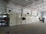 High capacity gas heating hot air double belt oven