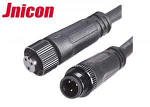 Wholesale Black Wire Waterproof Male Female Connector 10A / 300V 3 Pin Metal Screw Type from china suppliers