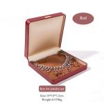 Red High Quality PU Leather Jewelry Packaging box Elegant Jewelry Storage Gift