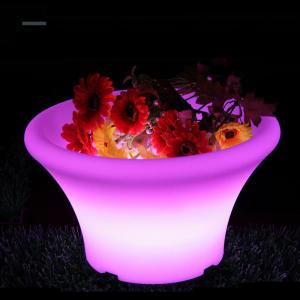 Wholesale PE Plastic 16 Colors Changing Christmas Decor LED Light Flower Pot Remote Control Multifunctional from china suppliers