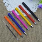 Gel pen,Promotional gel-ink pen with cap,black rubber gel-ink pen with metal
