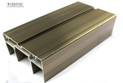 2.0 MM Thick Champagne Anodized Aluminum Door Extrusions For Silding Door /