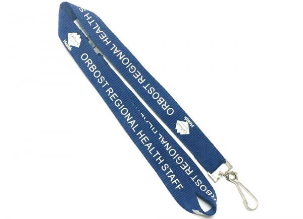 Quality Deep Blue Requested Breakaway Neck Lanyards , Screen Printed Lanyards For Women for sale