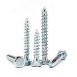 Metric Carbon Steel White Zinc Cross Wood Screw DIN571 External Hexagonal Head
