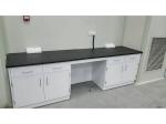 Chemistry Lab Bench Phenolic Resin Worktop And Steel Frame Casework For Research