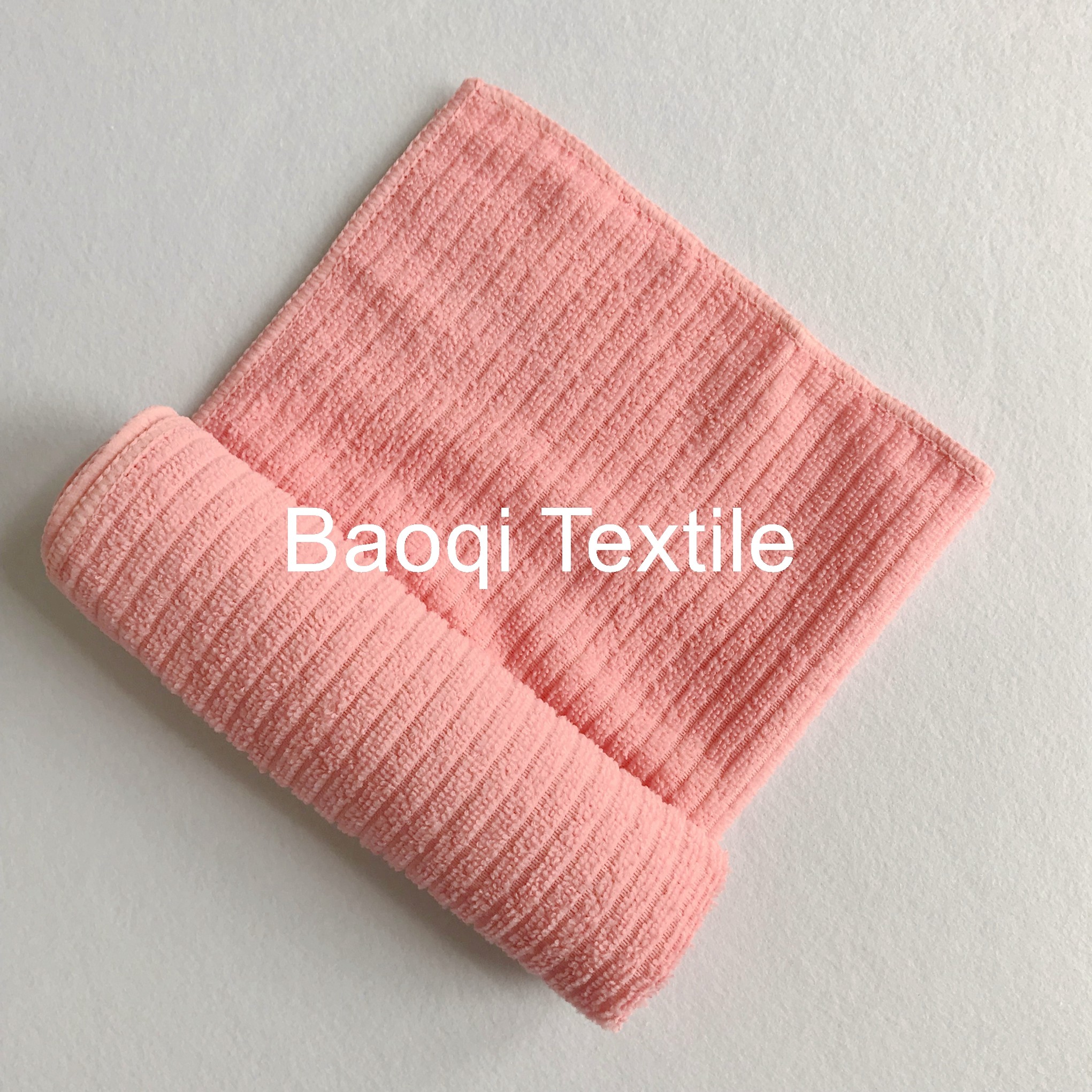 Pink solid single stripe dish rags microfiber tea towels wipes, micro dish cloths kitchen cleaning rags size 30*30cm