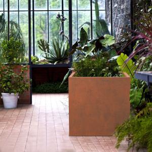 Wholesale Custom Design Flower Pot Garden Metal Ornaments Corten Steel Landscape Planter pots from china suppliers