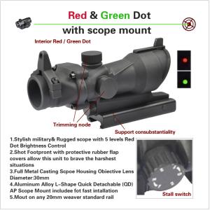 Wholesale Hunting Gun Accessories Red And Green Dot Sight With Mount 5 Position Tri Picatinny from china suppliers