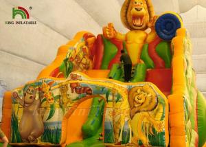 Wholesale Colorful Inflatable Dry Slide Jungle Wild Animal Digital Printed from china suppliers