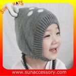 AK17022 Sun Accessory customized wholesale baby kids knitted beanie caps and
