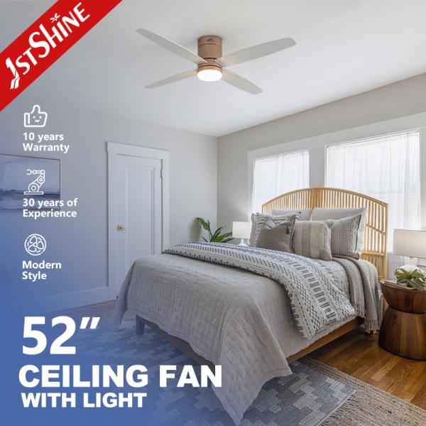 Modern Design 6 Speeds MDF Blades Ceiling Fan Light Rose Gold Color and Low