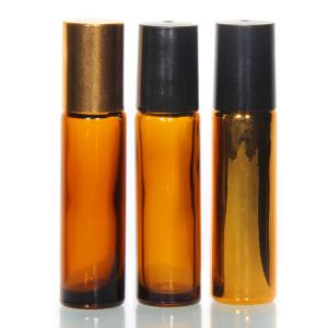 China Custom 10ml Empty Amber Roller Bottles for Perfume on sale