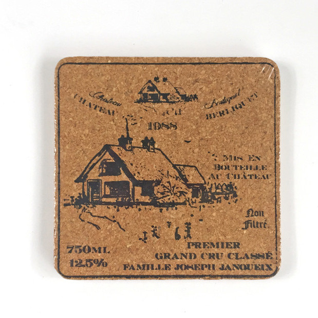 Coffee Cups 4''X4'' Square Cork Coasters Bulk Heat Resistant Printed Words