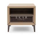 Leather Modern Italian Style Nightstand Night Table Bedside