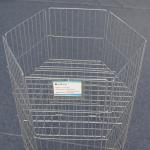 Fold Up Retail Display Baskets Wire Basket Bin For Promote Goods