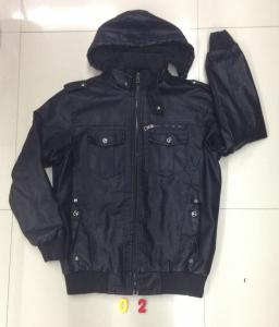 Wholesale 02 Men's black pu jacket coat stock from china suppliers