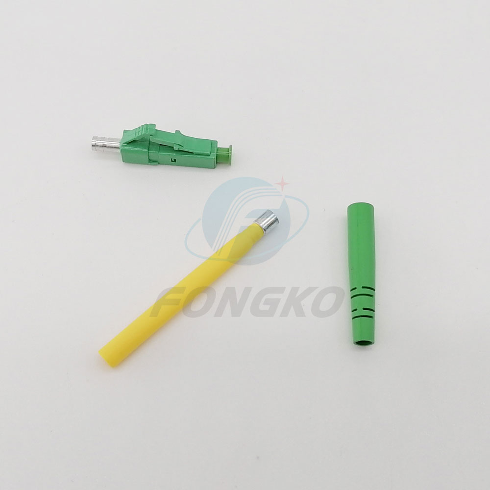 in stock Lc/APC Fiber Optical Connector parts Single Mode Simplex 2.0mm Fiber Optic Connector