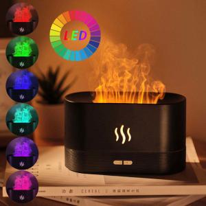 Wholesale RGB light Color Change USB Flame Humidifier Led Essential Oil Fire Flame Smart Aroma Diffuser For Bedroom Home Office from china suppliers