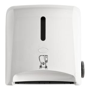 Wholesale White color, ABS Plastic ,Mechanical Auto Cut Roll Paper Towel Dispenser for 20cm wide roll from china suppliers