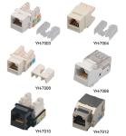 White Color Surface Mount Outlets Cat5e RJ45 110IDC Network Keystone Jack YH7008