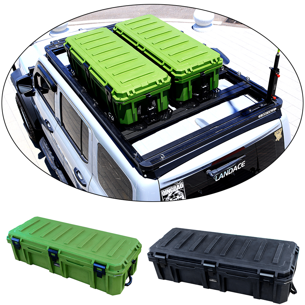 2001-2008 Year Aluminium LLDPE Green Roof Rack Mounted Heavy Duty Tool Box for Design