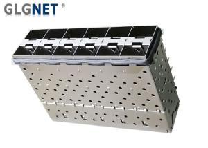 Wholesale Press Fit 2 x 6 Stacked SFP Cage EMI Gasket Mates With SFP Transceiver from china suppliers