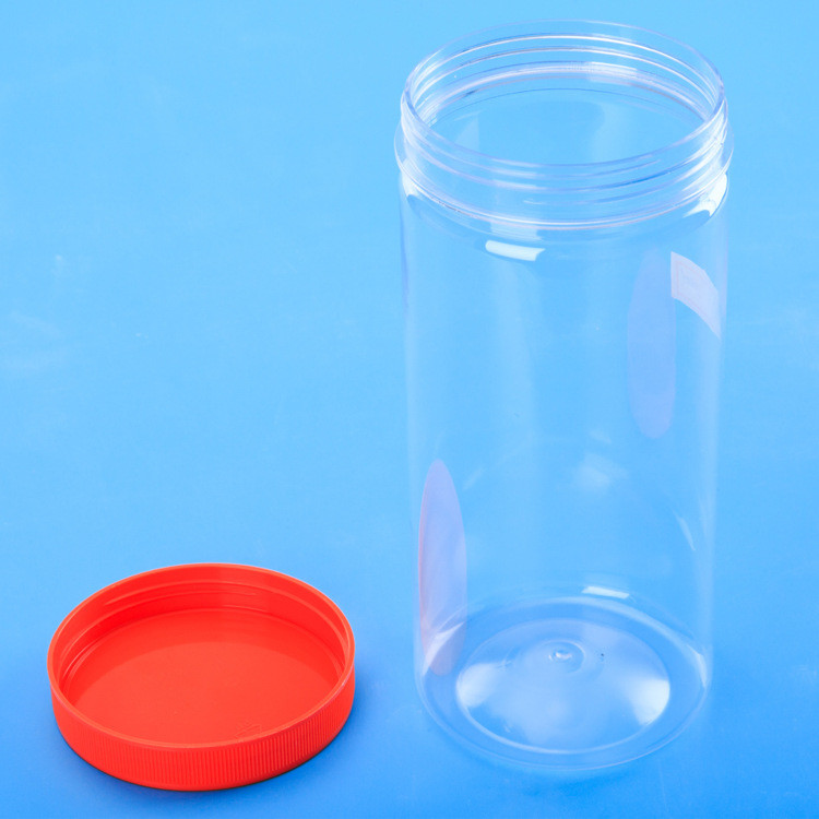 PET 1.1L 38oz Clear Plastic Candy Jars With Lids