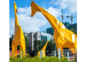 Wholesale Public City Giant Stainless Steel Outdoor Giraffe Sculpture for Urban Landscape from china suppliers
