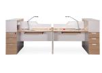 MFC Wooden Office Partition Workstation Knock - Down Structure SGS Compliant