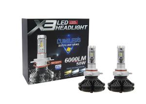 Wholesale Phi - Zes 360° Angle LED Car Headlights 50W 6000LM Three Colors Aviation Aluminum X3 IP67 from china suppliers