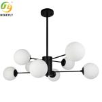 Hot Sale Modern E26 Bulb Base Iron Glass Black Gold Pendant Light