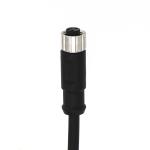PVC Cable Pre Assembled M8 3 Pin Female Connector IEC 61076-2-104 Straight
