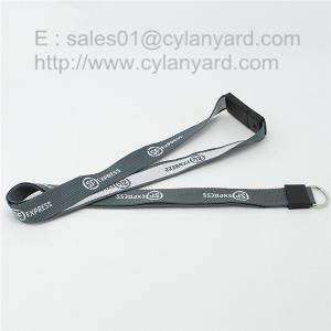 Wholesale Custom made woven key lanyard with safety breakaway buckle from china suppliers