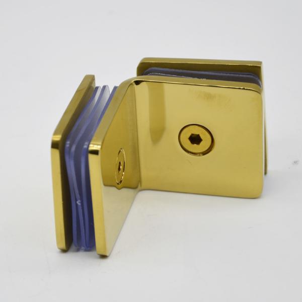 Stainless steel glass to glass 90 degree connector clamps, material SS304,