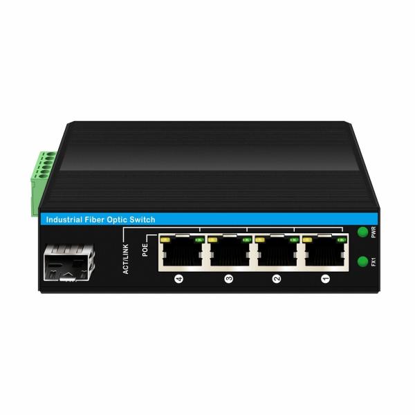 5 Port Gigiabit Outdoor Poe Switch Mini Industrial Fiber Switch IP40 Din Rail