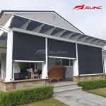 Outdoor Roller Blinds Waterproof Zip Track Blinds Patio Roll Up Shade Window