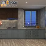 American Style Kitchen Cabinets with Solid Shaker Design and Stainless Steel