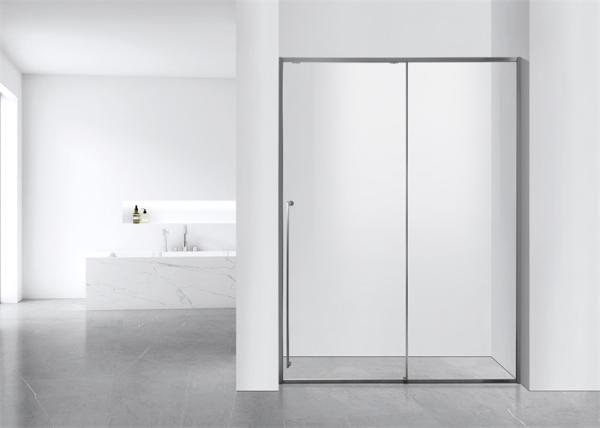 Certified Aluminum Frame Arc Glass Shower Enclosures Clear Tempered Glass ABS