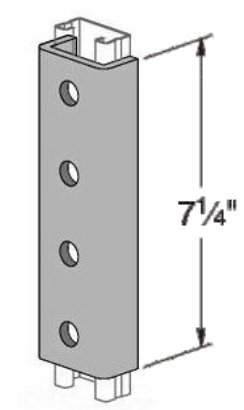 Galvanized Steel 4 Hole Splice Strut Clevis Fittings For Channel