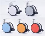 2.5'' Urethane Twin Caster With Brakes For Furniture And Sofa