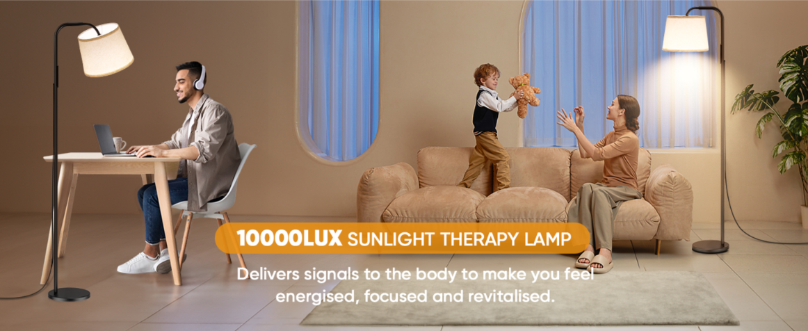 Multi Function Light Therapy Floor Lamp 2700K / 4000K / 6500K Mood Lamp For Sad