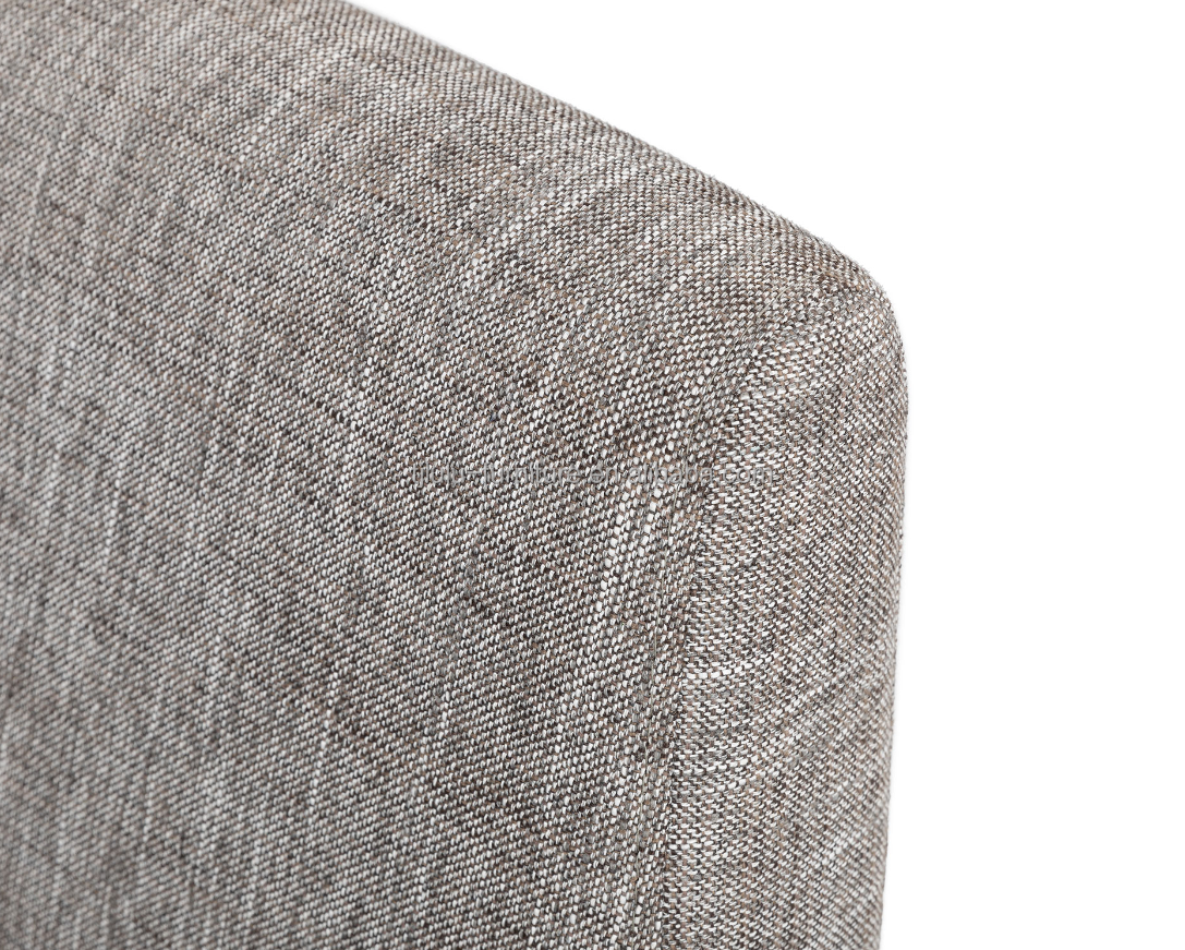 Mail Packing Nordic Modern Wood Structure Fabric Dining Chair For Restaurant Hotel Rubber Wood Frame