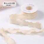 40mm Valentine'S Colored Jute Ribbon Linen Wrinkle Edge Jute Lattice Ribbon