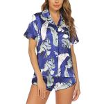 Button Down Silk 2 Pieces Womens Loungewear Set Women Pajama Set