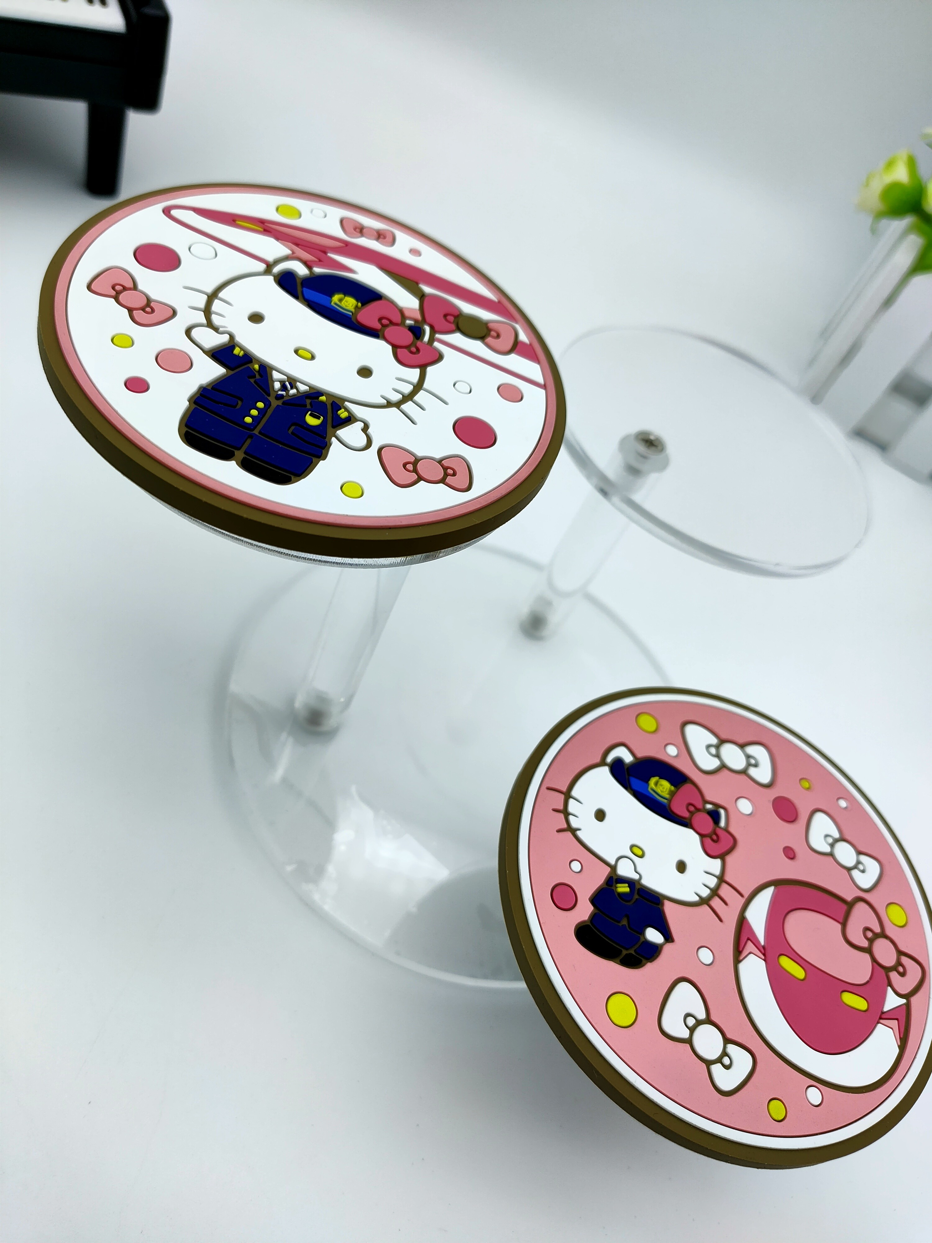 Heatproof Soft PVC Coaster No Spill Thermal Insulation Small Cute