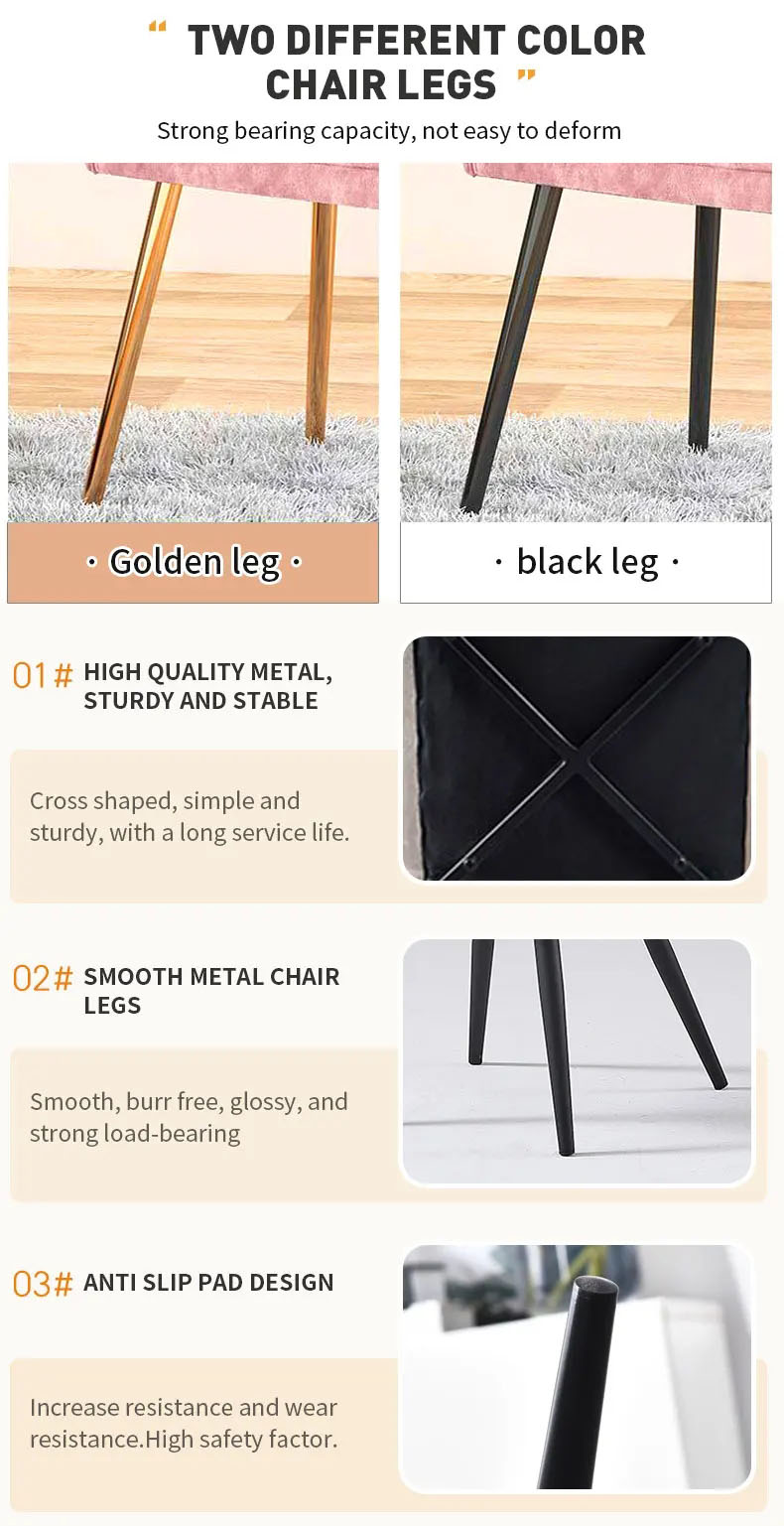 Transform Your Dining Room with Custom Home Kitchen Furniture Dinning Chairs in Comfortable Upholstered PU Leather/Velvet