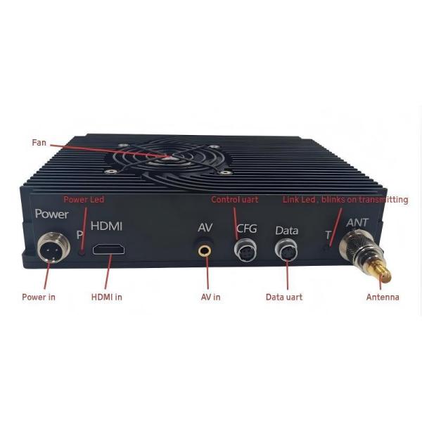 High Power COFDM UAV Transmitter Support AV HDMI Video Input AES256 Encrypted