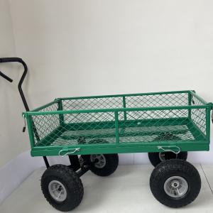 Wholesale Wooden Four-wheel Mesh Cart for Heavy-duty and Sustainable Material Transport from china suppliers